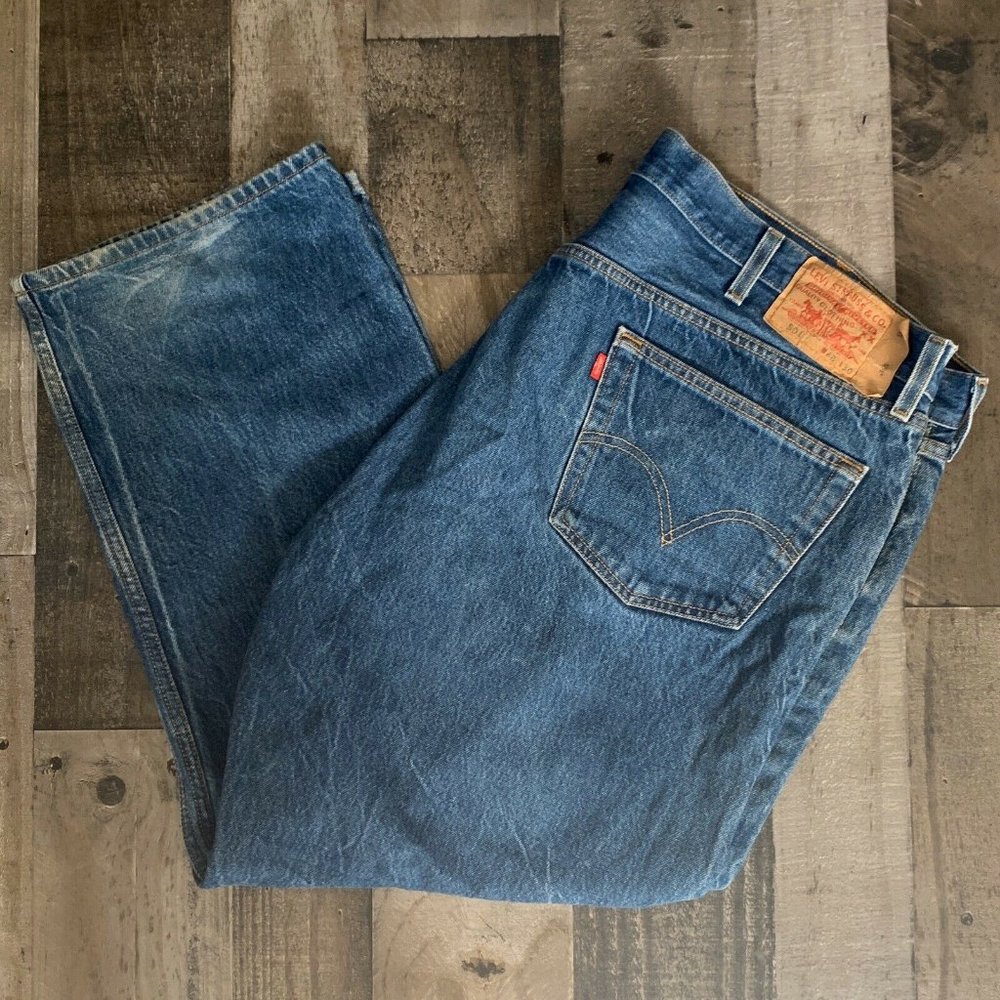 Levis 501 Mens Blue Jeans 48x30 Original Fit